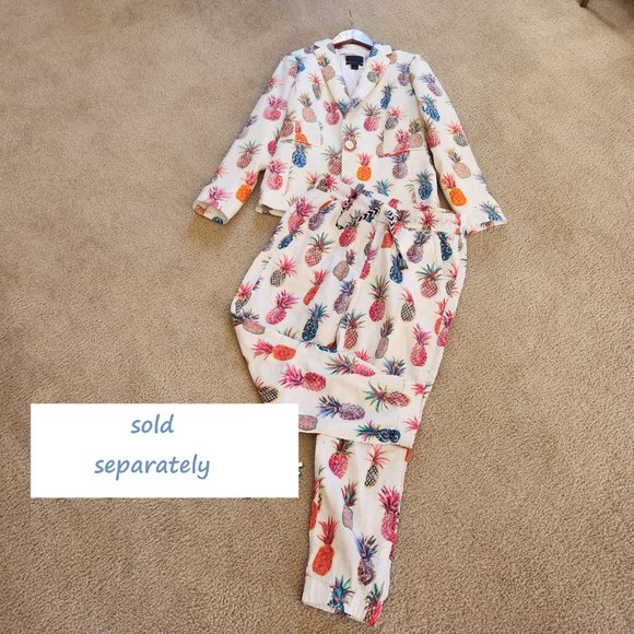 NWOT J. Crew Seaside Pants in Ratti Painted Pineapple SUMMER - Picture 3 of 12